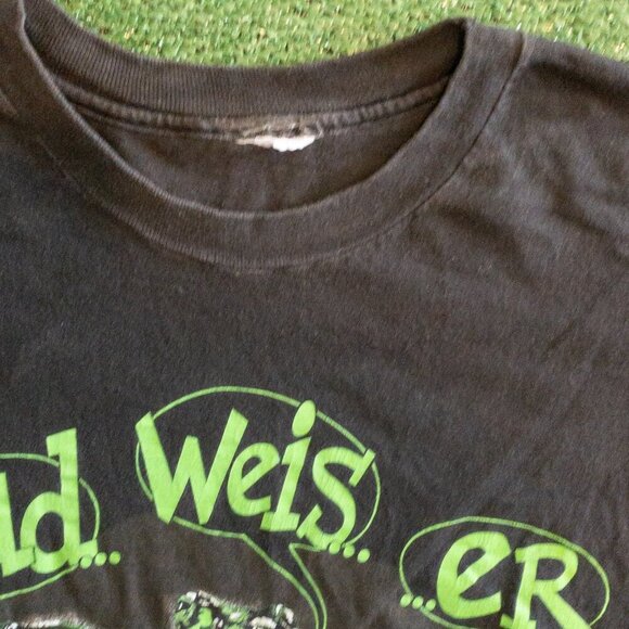 VINTAGE BUDWEISER 1995 YOUR PAD OR MINE FROGS MENS T-SHIRT RETRO BLACK TEE SZ XL - Picture 4 of 8